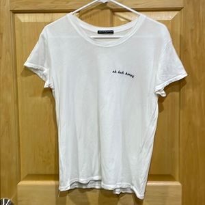Bandy Melville uh huh honey white t-shirt size S